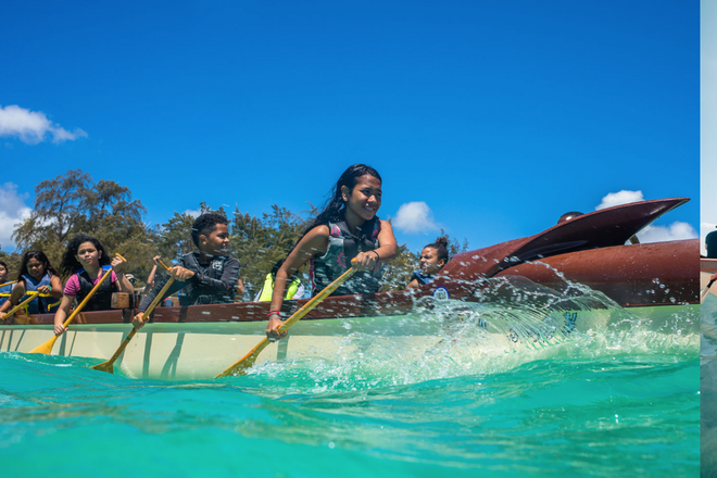 Na Mokulua Hoe Wa'a (Outrigger Paddle)