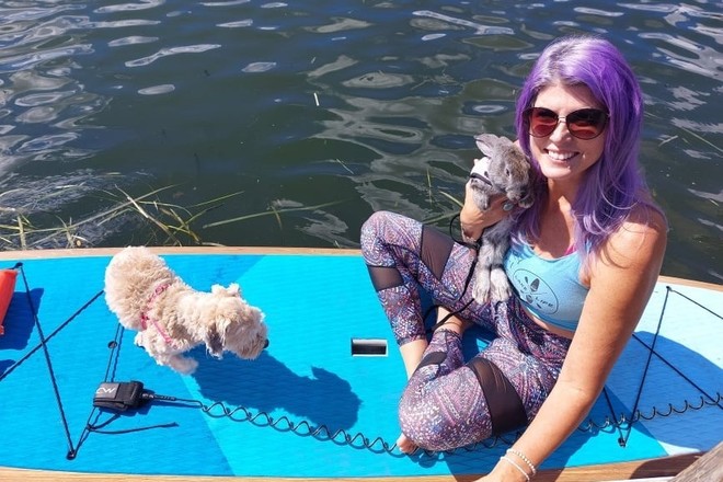 Paddle board or kayak with Bunny & Pups in Paradise